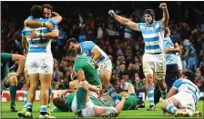  ??  ?? DOWN AND
OUT: Ireland crashed out to Argentina in the 2015 World Cup quarter-final under Joe Schmidt