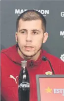  ?? FOTO: GIRONA FC ?? Rivera, ayer ante los medios