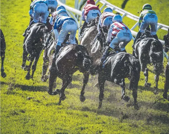  ?? Picture: AAP IMAGE ?? The state of Eagle Farm’s track, as shown during the Darley Kingsford Smith Cup Day on Saturday, is proving a sore point for many in the industry.