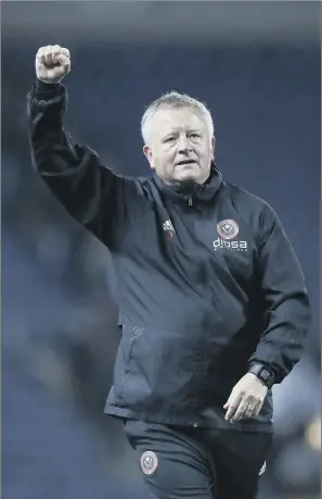  ?? PICTURE: MARTIN RICKETT/PA WIRE ?? LOAN ARRANGER: Sheffield United manager Chris Wilder will be targeting quality loan signings during the January transfer window as the Blades look to continue to challenge at the top.