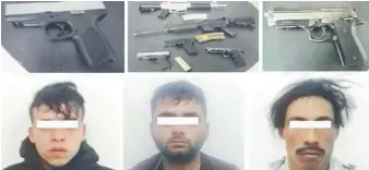  ?? Staff ?? Capturan. Se logró además que se vinculara a proceso a los 3 detenidos; les aseguran armas./