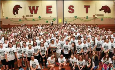  ?? PHOTOS BY JESI YOST — FOR DIGITAL FIRST MEDIA ?? The scene during the Annual Boyertown Junior High West Dance Marathon on Friday, March 17.