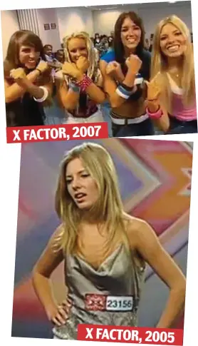  ??  ?? Twice bitten: Mollie auditioned for The X Factor as a soloist and in a group, but never made it to the finals X FACTOR, 2007 X FACTOR, 2005