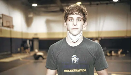  ?? JANE THERESE /SPECIAL TO THE MORNING CALL ?? Notre Dame-GP’s Holden Garcia has fined-tuned his arsenal against top-notch talent and close friends every day in the practice room. He takes a 14-0 record into Friday’s PIAA Class 2A tournament.