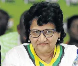  ?? / ANTONIO MUCHAVE ?? The ANC’s deputy secretary-general Jessie Duarte says reports of her children working for the Guptas are lies.