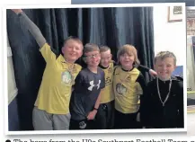  ??  ?? The boys from the U9s Southport Football Team celebratin­g the finish