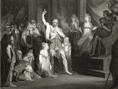  ??  ?? Caratacus addresses Claudius in Rome in an engraving of a 1792 painting. The Briton’s defiant speech won the respect of his Roman foes