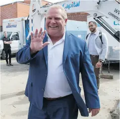  ?? FRANK GUNN / THE CANADIAN PRESS ?? Ontario PC leader Doug Ford has accused the media and polling companies of slowing his electoral momentum.
