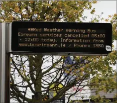  ??  ?? Bray Health Centre closed on Monday while Bus Eireann cancelled all its services as Hurricane Ophelia approached.