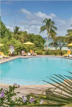  ??  ?? Wellesley resort Fiji’s pool area with the sea in the background.