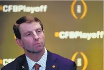  ?? JOKHN BAZEMORE/ASSOCIATED PRESS ?? Dabo Swinney and his Clemson coaching staff signed seven of the top 29 high school prospects, according to the 247Sports Composite.