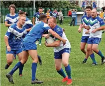  ??  ?? Action from Nottingham Outlaws’ Yorkshire Premier Division match against East Hull.