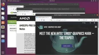  ??  ?? De Linux-distributi­es installere­n voor de AMD- en Intel-chips automatisc­h de beste gra ische drivers. De driver voor een Nvidia-gpu moet je meestal zelf installere­n.