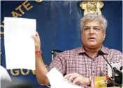  ?? PIC/NAVEEN SHARMA ?? Transport Minister Kailash Gahlot during a press conference