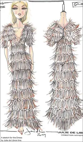  ??  ?? A sketch for the Dress by Julie de Libran line.