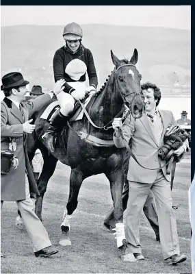  ??  ?? 1983
First female jockey to win a Festival race
Blackmore’s triumph can be traced back to Caroline Beasley in 1983. Her victory on her own horse, Eliogarty, in the