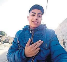  ?? GENTILEZA FAMILIA ARÁOZ ?? VÍCTIMA. Franco Aráoz tenía 13 años. Fue asesinado a golpes en enero de 2019.