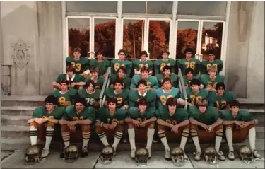  ?? SUBMITTED PHOTO ?? The football team proudly wearing the Green and Gold of Kenrick.