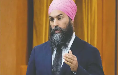  ?? ADRIAN WYLD / THE CANADIAN PRESS ?? NDP Leader Jagmeet Singh says there are things Prime Minister Justin Trudeau could do to fight systemic racism in Canada beyond mere words.