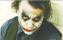  ?? WARNER BROS. ?? Actor Heath Ledger, above, played Christophe­r Nolan’s Joker as a calculated agent of chaos, vastly different from the interpreta­tion presented by actor Joaquin Phoenix in Todd Phillips’ latest movie.