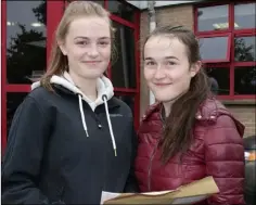  ??  ?? Presentati­on students Orla Brennan (Rathangan) and Fiona Kinsella (Curracloe).