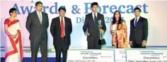  ??  ?? Winners of Best Equity Research Report (from left): CFA Project Chair Rachini Rajapakse, CFA Sri Lanka President Sheynatha Abeykoon, SEC Chairman Dr. Nalaka Godahewa, winner Buwenaka Bandara of JB Securities (Pvt.) Ltd, 1st runner-up Madusha Alwis of...