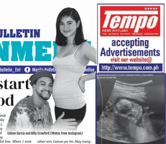  ??  ?? Photo of the five-month-old baby inside Coleen’s womb