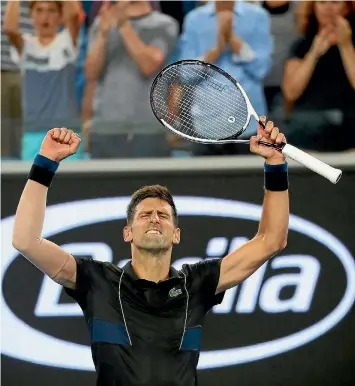  ?? GETTY IMAGES ?? Novak Djokovic has played the majority of the Australian Open to date in the day-time sweltering heat.