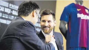  ?? // FCB ?? Leo Messi y Josep Maria Bartomeu