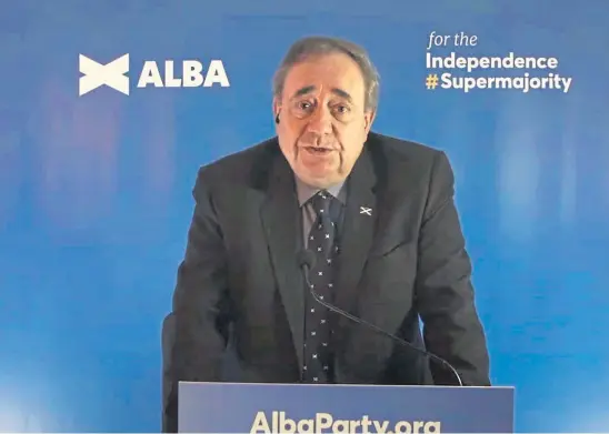  ??  ?? RETURN OF THE KING ACROSS THE WATER: There is a political vacuum in Scotland and Alex Salmond and his friends are filling it.