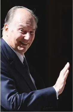  ??  ?? M Príncipe Aga Khan escolheu Lisboa para sede mundial do Imamat Ismaili, o topo da pirâmide religiosa de uma comunidade com 15 milhões de fiéis