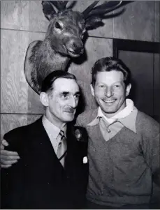  ??  ?? „ Hugh Fraser and Hollywood star Danny Kaye pictured together in 1949.