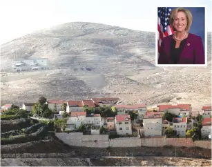  ?? (Marc Israel Sellem/The Jerusalem Post; Wikimedia Commons) ?? MA’ALEH ADUMIM. Rep. Ann Wagner (inset) said that ‘Time will tell if a two-state solution is feasible or not.’