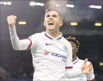  ?? Jan Kruger Getty Images ?? CHRISTIAN PULISIC is just the second American to score a hat trick in the English Premier League.