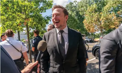  ?? ?? Musk has sued the Anti-Defamation League for defamation, claiming the group caused revenue loss for X. Photograph: Jacquelyn Martin/ AP