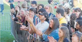  ??  ?? Plenty of people lined up to view acts such as Kings, Nomad, Late Night Tales, Whenua Patuwai, Ra Costelloe, The Remnant and Aotea Empire.