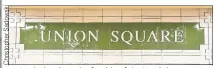  ??  ?? Look closely at the far side of the No. 6 downtown track at the Union Square station. You’ll see the edge of a platform that was once used for an additional track until both were walled off, possibly as early as 1910.