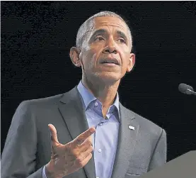  ?? AFP ?? Demócrata. Barack Obama volvió a la escena política en EE.UU.