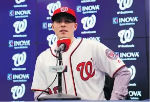  ?? PABLO MARTINEZ MONSIVAIS / THE ASSOCIATED PRESS FILES ?? Already making a big free-agent deal, the Washington Nationals signed Patrick Corbin to a six-year pact worth $140 million. Will they try to bring back Bryce Harper, too?