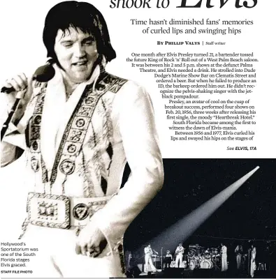  ?? STAFF FILE PHOTO ?? Hollywood’s Sportatori­um was one of the South Florida stages Elvis graced.