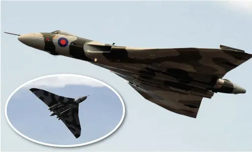  ??  ?? Pictures of the Vulcan bomber from this year’ss Rhyl Air Show 2015 (PIcs: ARWYN ROBERTS)