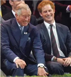  ?? ?? Smiles: Prince Charles with Harry in 201