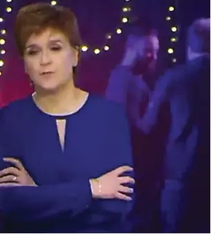  ??  ?? Party girl: Nicola Sturgeon appears in the SNP’s latest political video