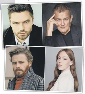  ?? ?? The cast of The Gold : Dominic Cooper, Hugh Bonneville, Jack Lowden and Charlotte Spencer.