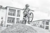  ??  ?? Logan Schuck, 7, rides at Orlando Mountain Bike Park.