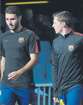  ?? FOTO: PEP MORATA ?? Abel Ruiz y Sergio Gómez crecen a pasos agigantado­s y están teniendo confianza