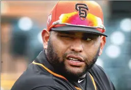  ?? Bay Area News Group /TNS ?? Pablo Sandoval winks at fans as the San Francisco Giants hold their first full team spring training workout, Feb. 18 in Scottsdale, Ariz.