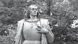  ?? CHICAGO TRIBUNE ?? The Christophe­r Columbus statue in Arrigo Park in Chicago’s Little Italy neighborho­od.
