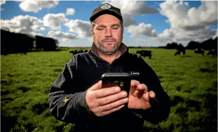  ?? DAVID UNWIN/STUFF ?? Nigel Taylor pitched the idea of Jobdone at the Fonterra Activate Challenge and won and has spent a year developing, testing and trialling the system with farmers to ensure that it met their needs.