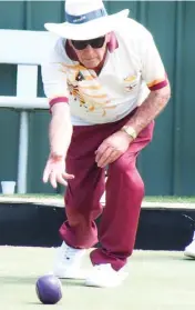  ??  ?? Drouin division six skip John Kinrade leads his team to a 27/15 win against Warragul.